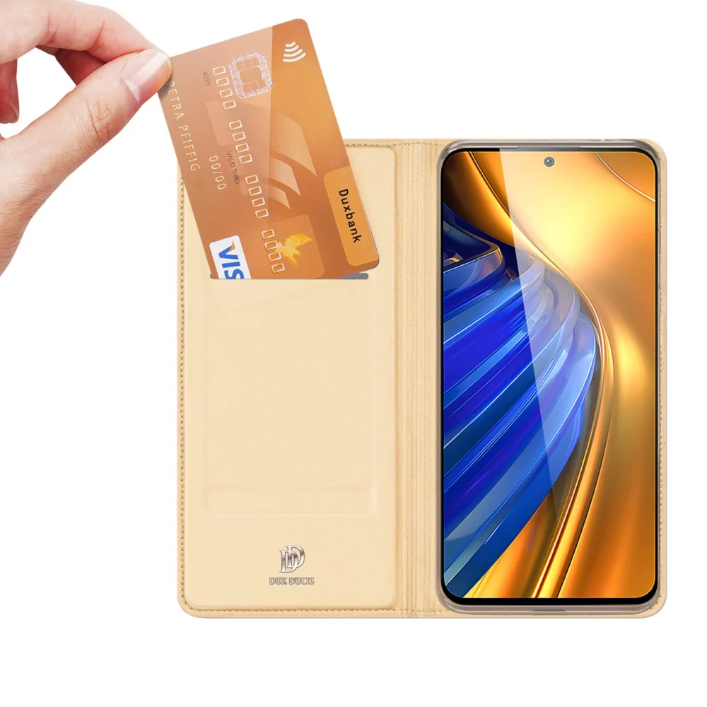 Dux Ducis Skin Pro Holster Cover Flip Cover for Xiaomi Poco F4 5G goldeng