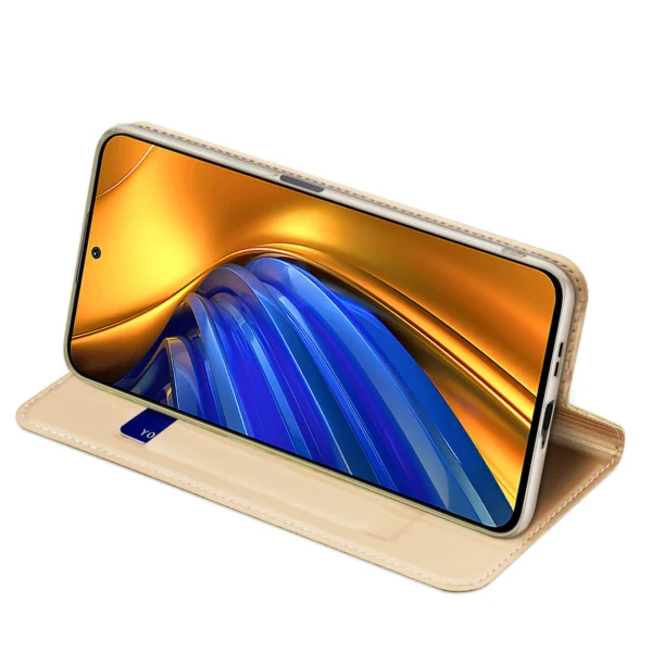 Dux Ducis Skin Pro Holster Cover Flip Cover for Xiaomi Poco F4 5G goldeng