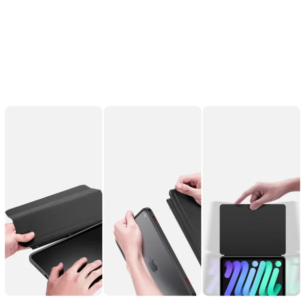 Dux Ducis Magi case for iPad mini 2021 smart cover with stand and storage for Apple Pencil blackeng