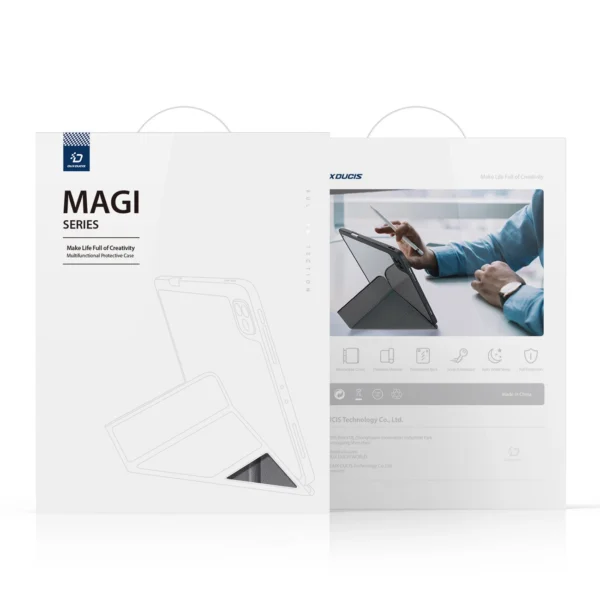 Dux Ducis Magi case for iPad mini 2021 smart cover with stand and storage for Apple Pencil grayeng