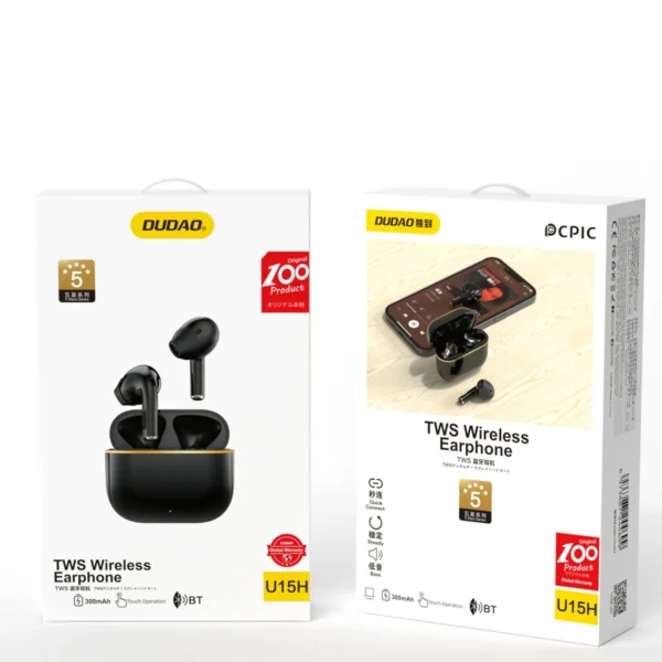 Dudao U15H TWS Bluetooth 5.1 wireless headphones blackeng