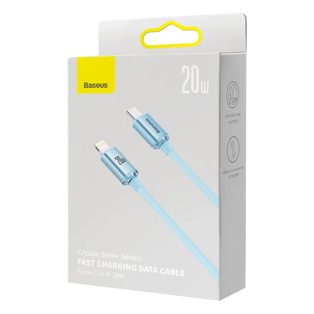 Baseus CAJY001303 Lightning - USB-C PD cable 20W 480Mb/s 1.2m - blueeng