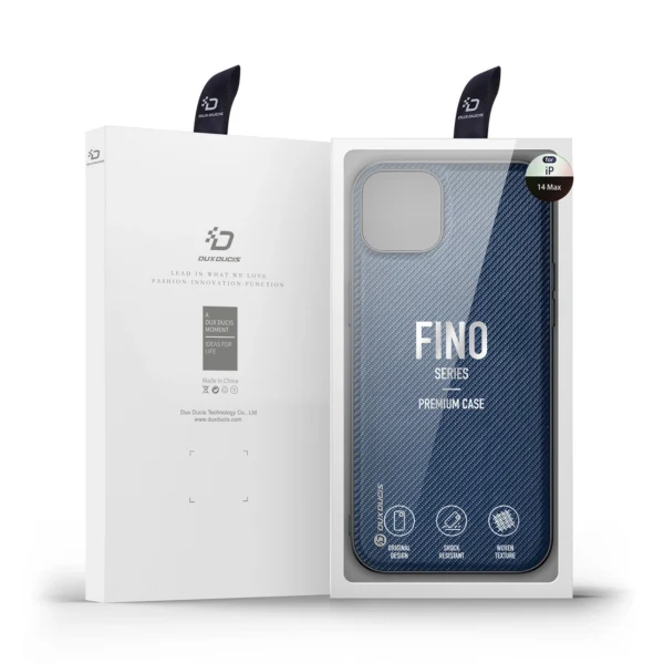 Dux Ducis Fino case cover iPhone 14 Plus blue nyloneng