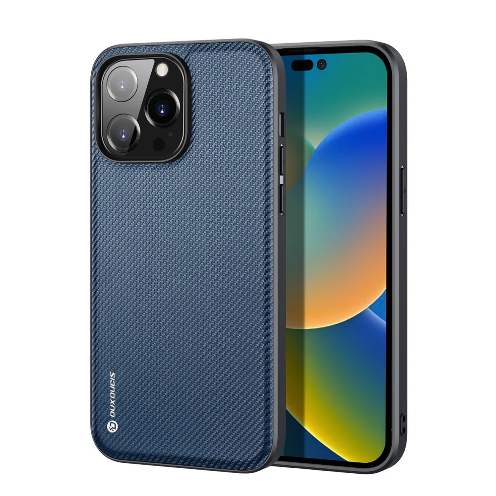 Dux Ducis Fino case cover iPhone 14 Pro blue nyloneng