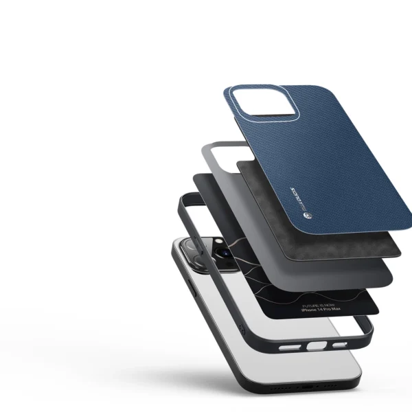 Dux Ducis Fino case cover iPhone 14 Pro blue nyloneng