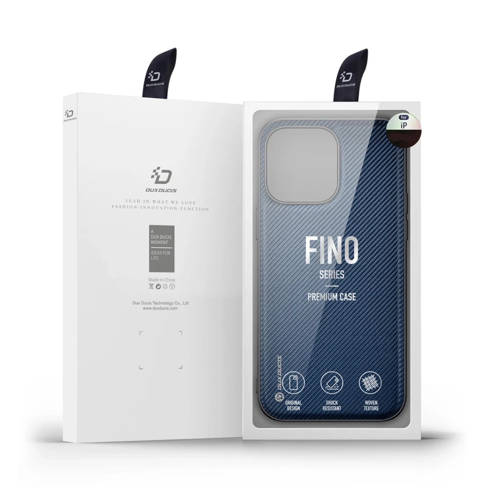 Dux Ducis Fino case cover iPhone 14 Pro blue nyloneng