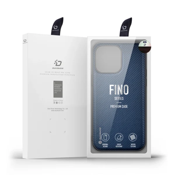 Dux Ducis Fino case cover iPhone 14 Pro blue nyloneng