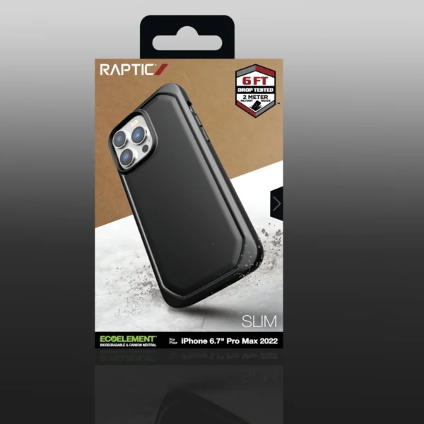 Raptic X-Doria Slim Case iPhone 14 Pro Max back cover blackeng