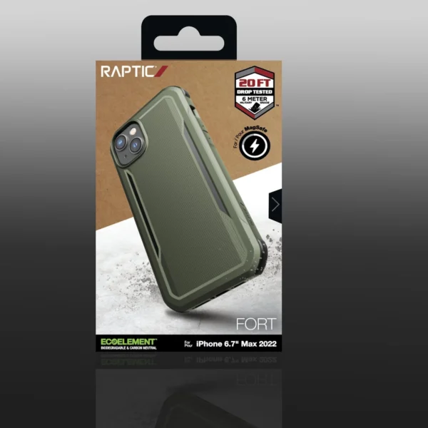 Raptic X-Doria Fort Case iPhone 14 with MagSafe armored cover greeneng
