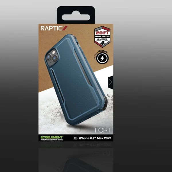Raptic X-Doria Fort Case iPhone 14 with MagSafe armored blue covereng