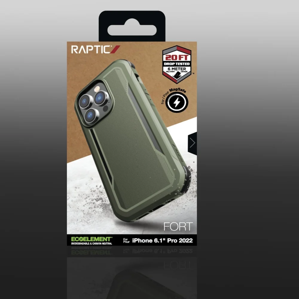 Raptic X-Doria Fort Case iPhone 14 Pro with MagSafe armored cover greeneng