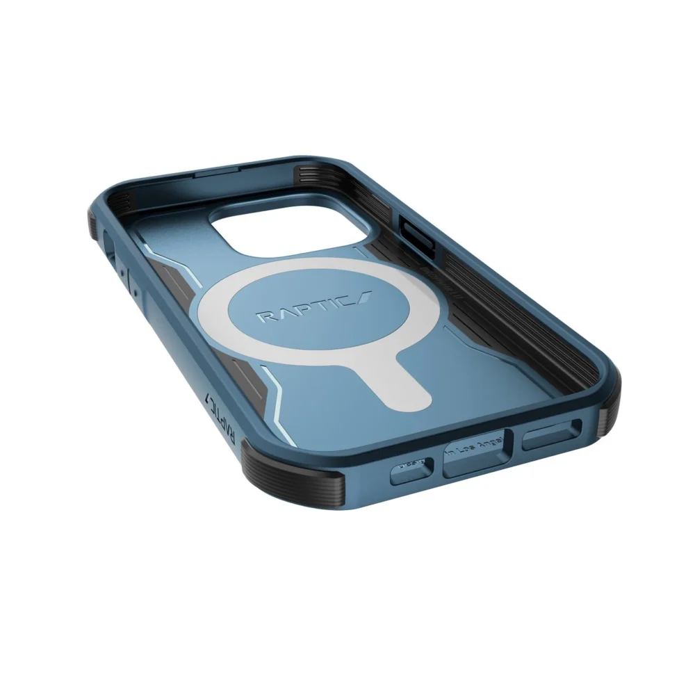 Raptic X-Doria Fort Case iPhone 14 Pro with MagSafe armored blue covereng