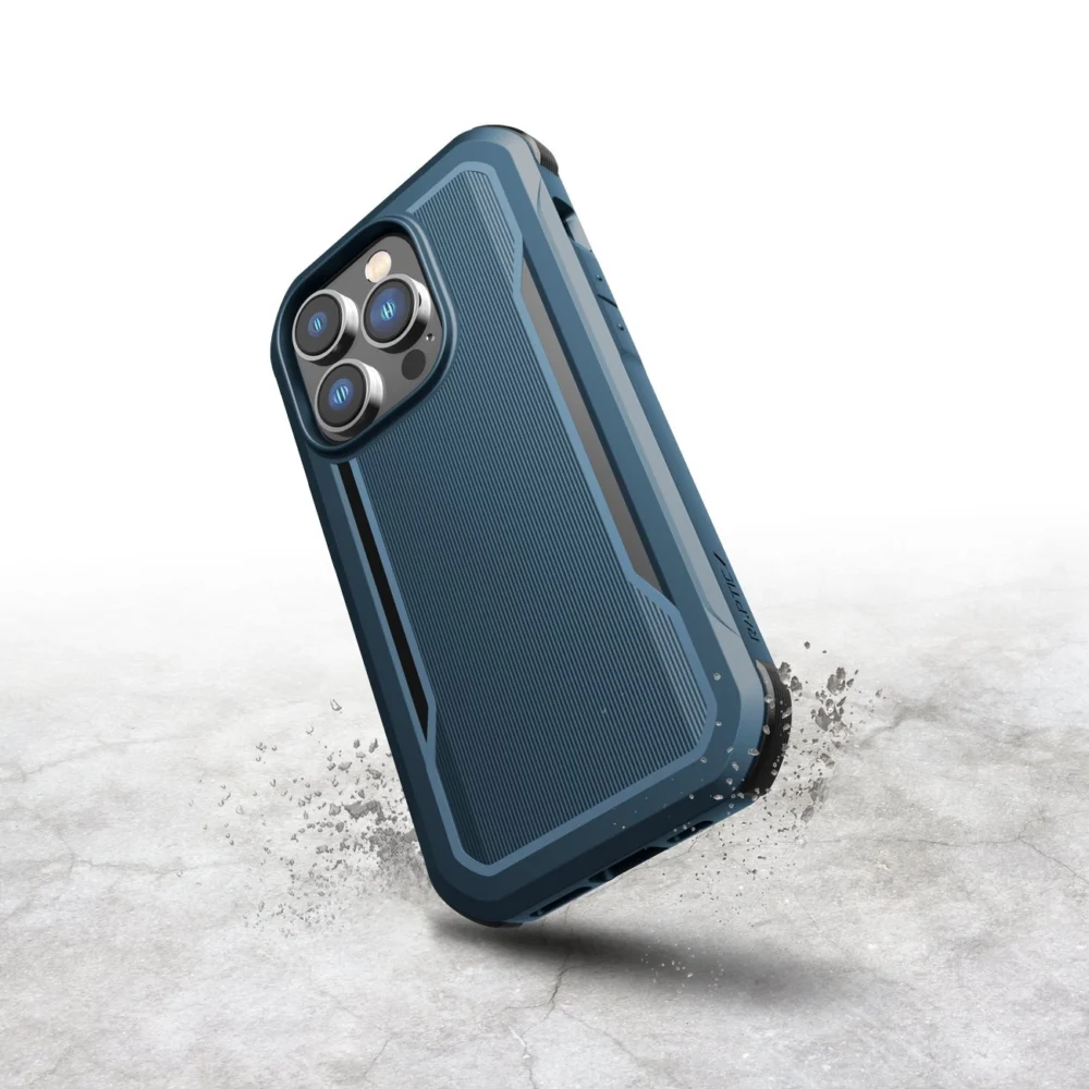 Raptic X-Doria Fort Case iPhone 14 Pro with MagSafe armored blue covereng