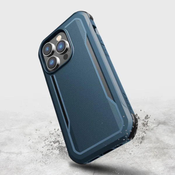 Raptic X-Doria Fort Case iPhone 14 Pro with MagSafe armored blue covereng