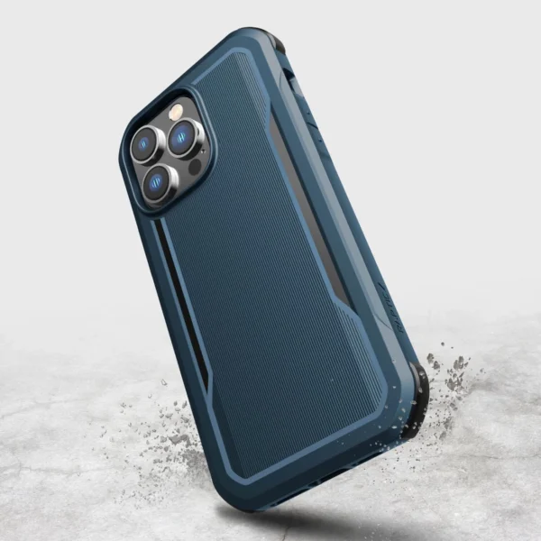 Raptic X-Doria Fort Case iPhone 14 Pro Max with MagSafe armored blue covereng