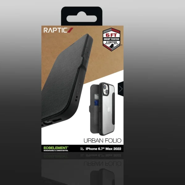 Raptic X-Doria Urban Folio Case iPhone 14 Plus flip cover blackeng