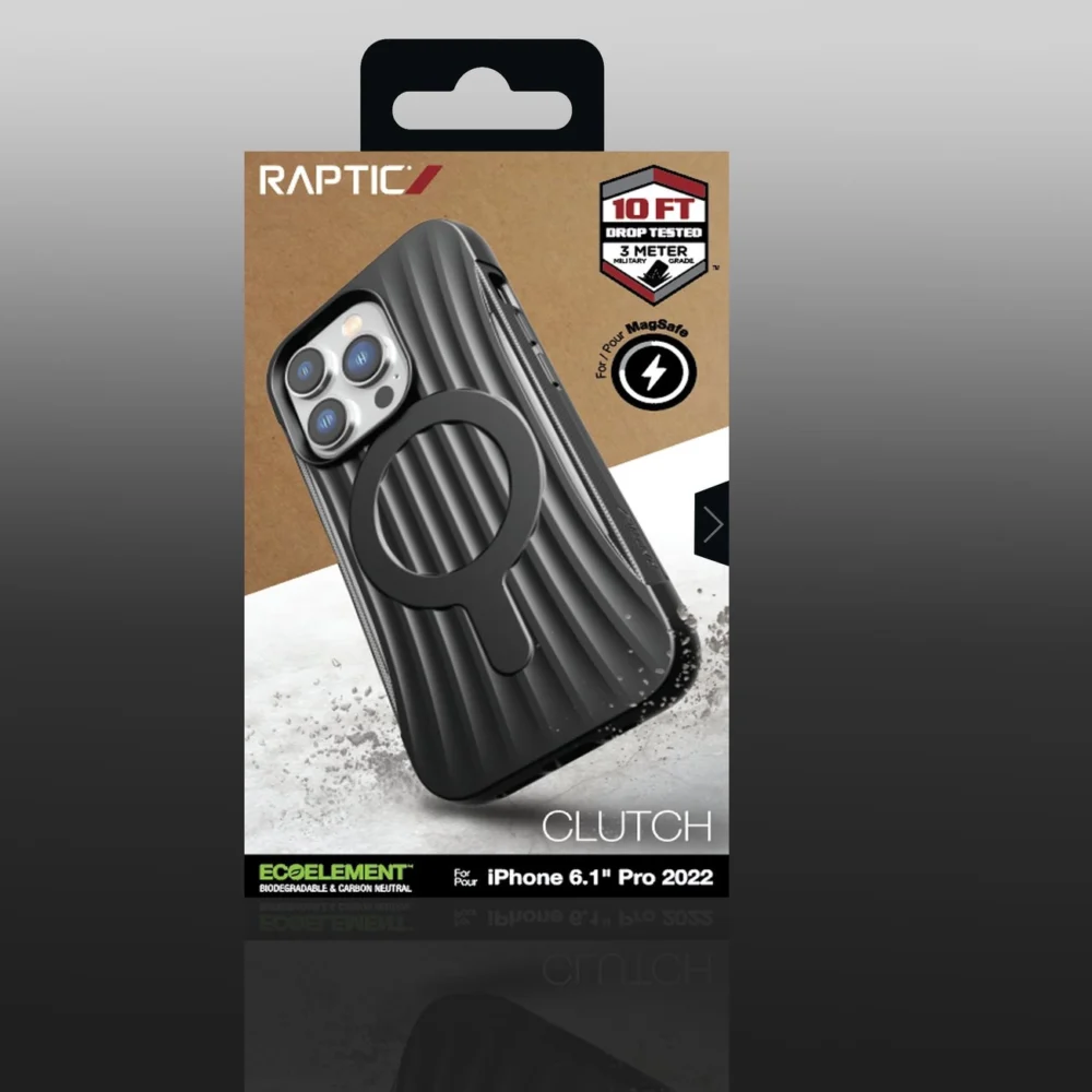 Raptic X-Doria Clutch Case iPhone 14 Pro with MagSafe back cover blackeng