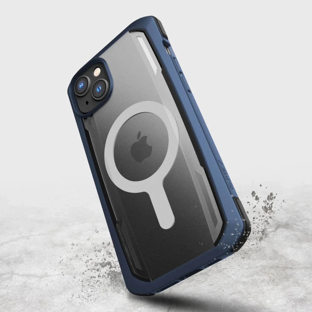 Raptic X-Doria Secure Case iPhone 14 with MagSafe armored blue covereng