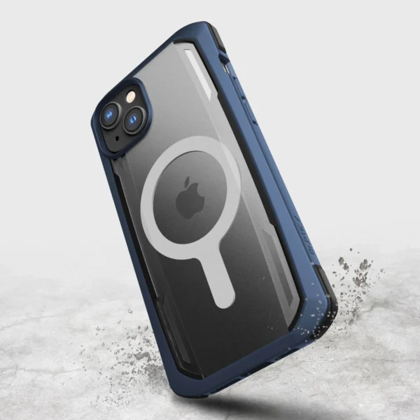 Raptic X-Doria Secure Case iPhone 14 with MagSafe armored blue covereng