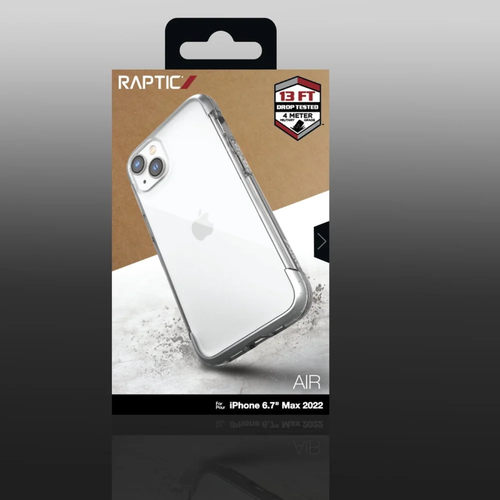 Raptic X-Doria Air Case for iPhone 14 Plus armored cover silvereng