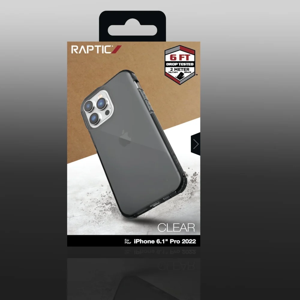 Raptic X-Doria Clear Case iPhone 14 Pro armored cover grayeng