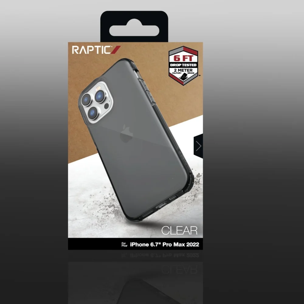 Raptic X-Doria Clear Case iPhone 14 Pro Max armored cover blackeng