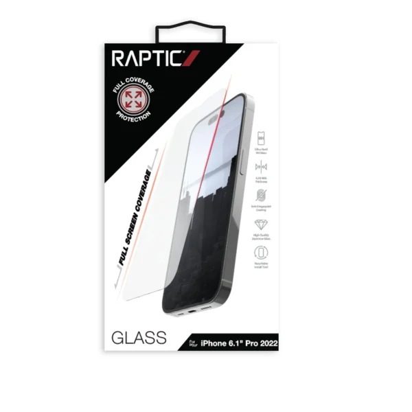 Raptic X-Doria Full Glass iPhone 14 Pro full screen tempered glasseng