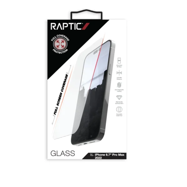 Raptic X-Doria Full Glass tempered glass iPhone 14 Pro Max for the entire screeneng