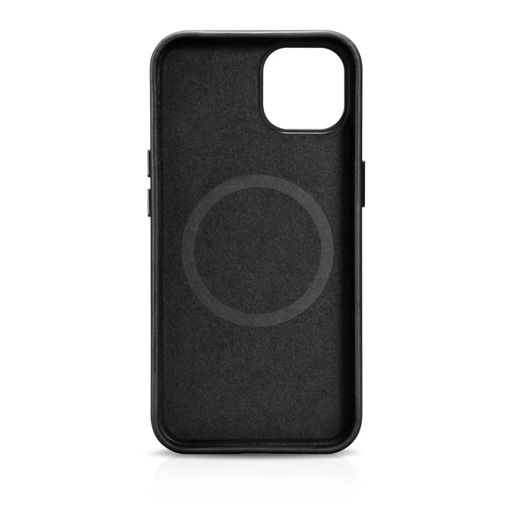 iCarer Oil Wax Premium Leather Case iPhone 14 Plus Magnetic Leather Case with MagSafe Black (WMI14220703-BK)eng