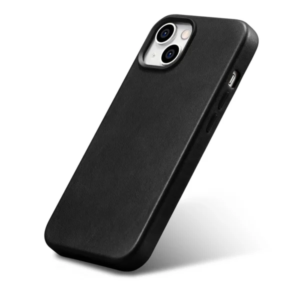 iCarer Oil Wax Premium Leather Case iPhone 14 Plus Magnetic Leather Case with MagSafe Black (WMI14220703-BK)eng