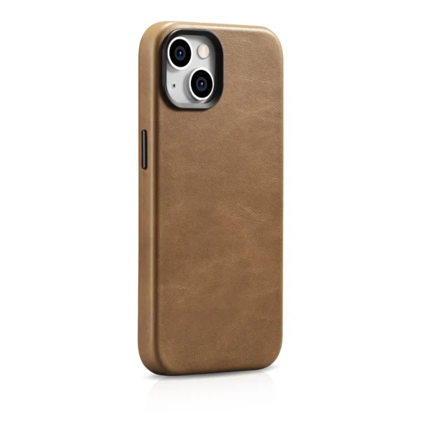 iCarer Oil Wax Premium Leather Case iPhone 14 Plus Magnetic Leather Case with MagSafe Brown (WMI14220703-TN)eng