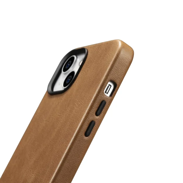 iCarer Oil Wax Premium Leather Case iPhone 14 Plus Magnetic Leather Case with MagSafe Brown (WMI14220703-TN)eng