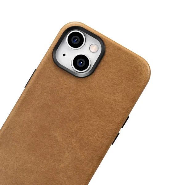 iCarer Oil Wax Premium Leather Case iPhone 14 Plus Magnetic Leather Case with MagSafe Brown (WMI14220703-TN)eng