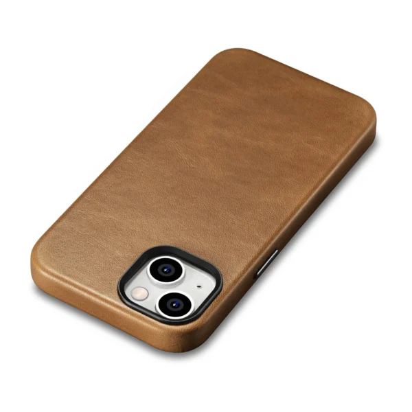 iCarer Oil Wax Premium Leather Case iPhone 14 Plus Magnetic Leather Case with MagSafe Brown (WMI14220703-TN)eng