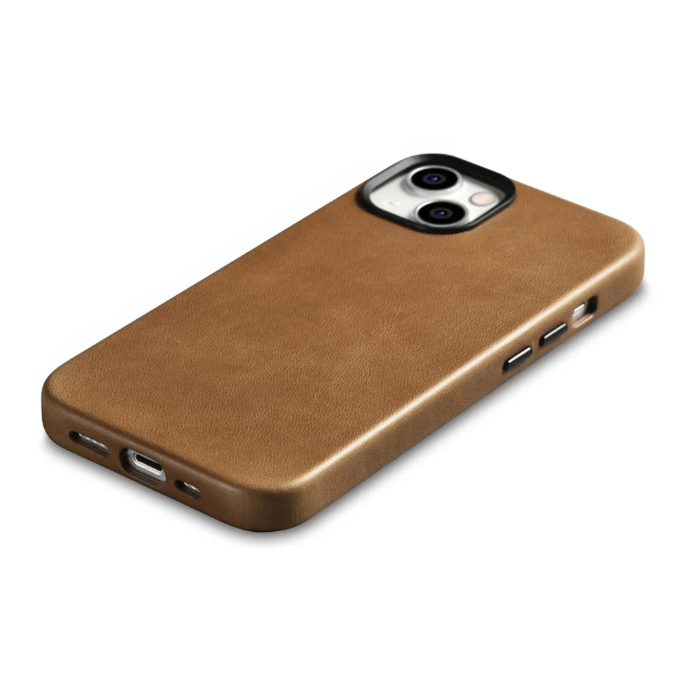 iCarer Oil Wax Premium Leather Case iPhone 14 Plus Magnetic Leather Case with MagSafe Brown (WMI14220703-TN)eng