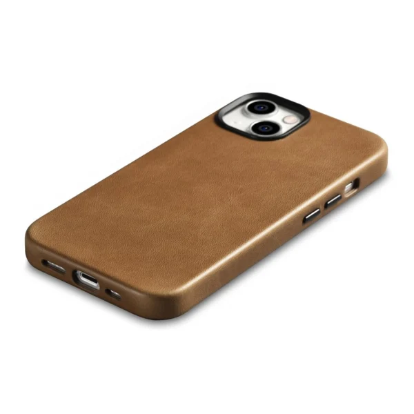 iCarer Oil Wax Premium Leather Case iPhone 14 Plus Magnetic Leather Case with MagSafe Brown (WMI14220703-TN)eng