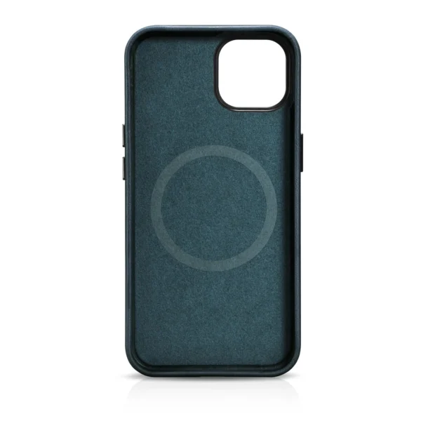iCarer Oil Wax Premium Leather Case iPhone 14 Plus Magnetic Leather Case with MagSafe Dark Blue (WMI14220703-BU)eng