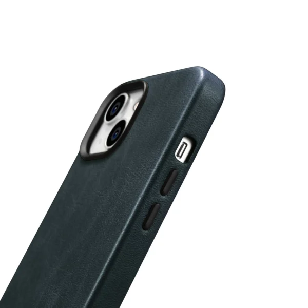 iCarer Oil Wax Premium Leather Case iPhone 14 Plus Magnetic Leather Case with MagSafe Dark Blue (WMI14220703-BU)eng