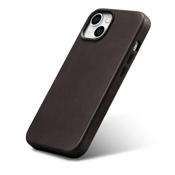 iCarer Oil Wax Premium Leather Case iPhone 14 Plus Magnetic Leather Case with MagSafe Brown (WMI14220703-BN)eng