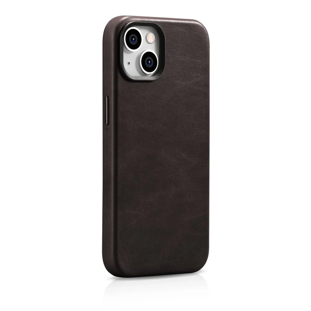 iCarer Oil Wax Premium Leather Case iPhone 14 Plus Magnetic Leather Case with MagSafe Brown (WMI14220703-BN)eng