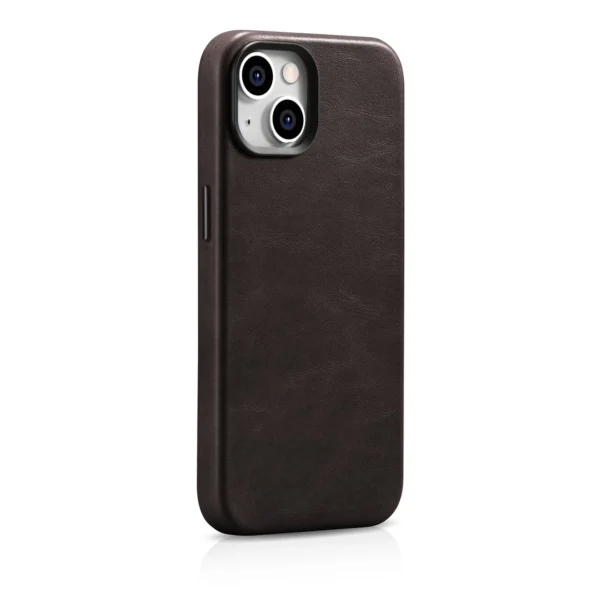 iCarer Oil Wax Premium Leather Case iPhone 14 Plus Magnetic Leather Case with MagSafe Brown (WMI14220703-BN)eng