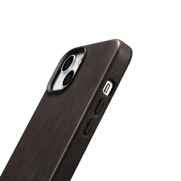 iCarer Oil Wax Premium Leather Case iPhone 14 Plus Magnetic Leather Case with MagSafe Brown (WMI14220703-BN)eng