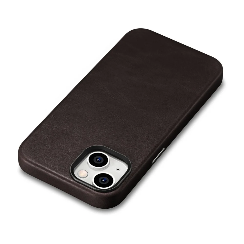 iCarer Oil Wax Premium Leather Case iPhone 14 Plus Magnetic Leather Case with MagSafe Brown (WMI14220703-BN)eng