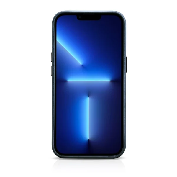 iCarer Oil Wax Premium Leather Case iPhone 14 Pro Max Magnetic Leather Case with MagSafe Dark Blue (WMI14220704-BU)eng