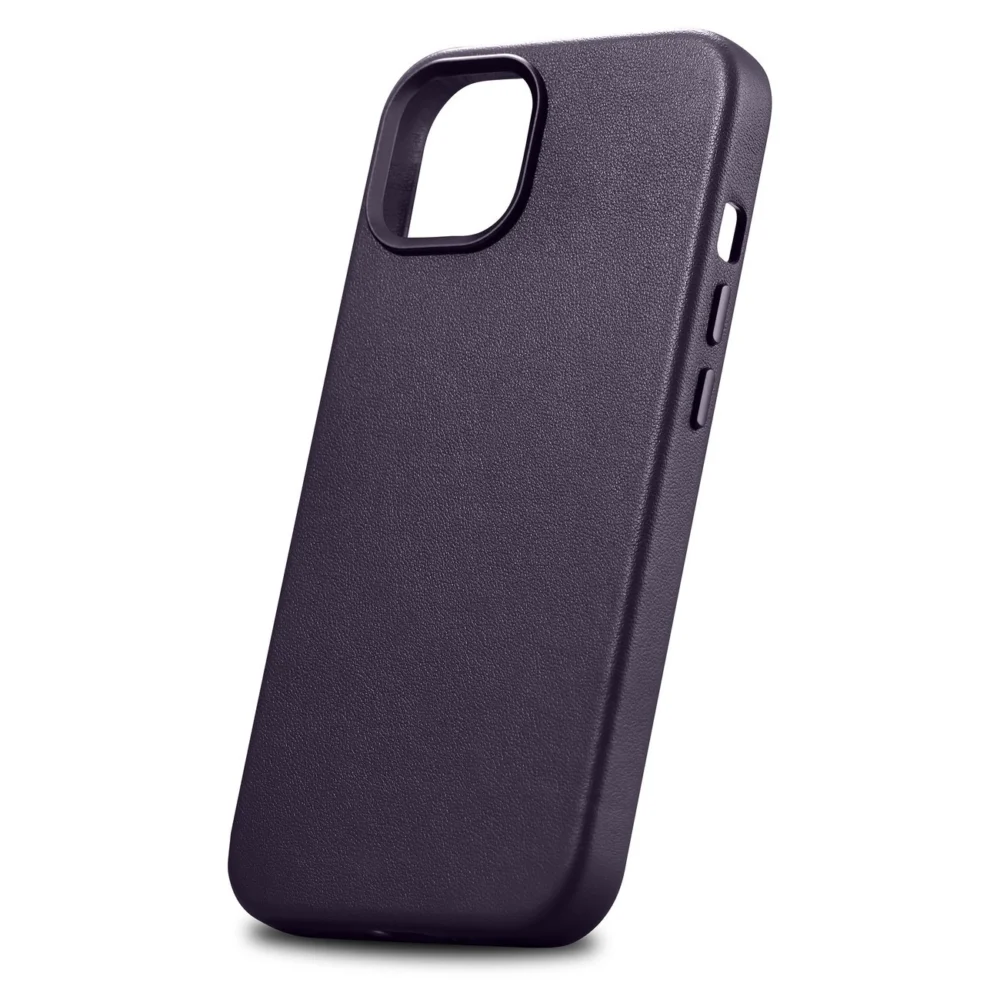 iCarer Case Leather Cover Case for iPhone 14 Dark Purple (WMI14220705-DP) (MagSafe Compatible)eng