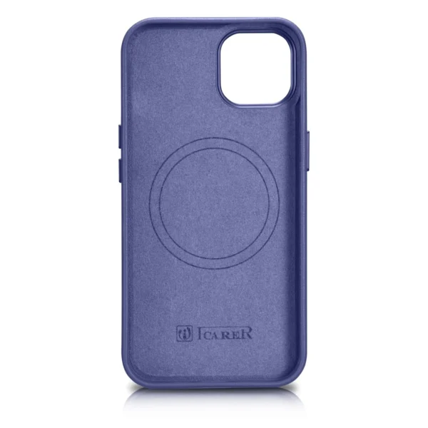 iCarer Case Leather Case Cover for iPhone 14 Light Purple (WMI14220705-LP) (MagSafe Compatible)eng