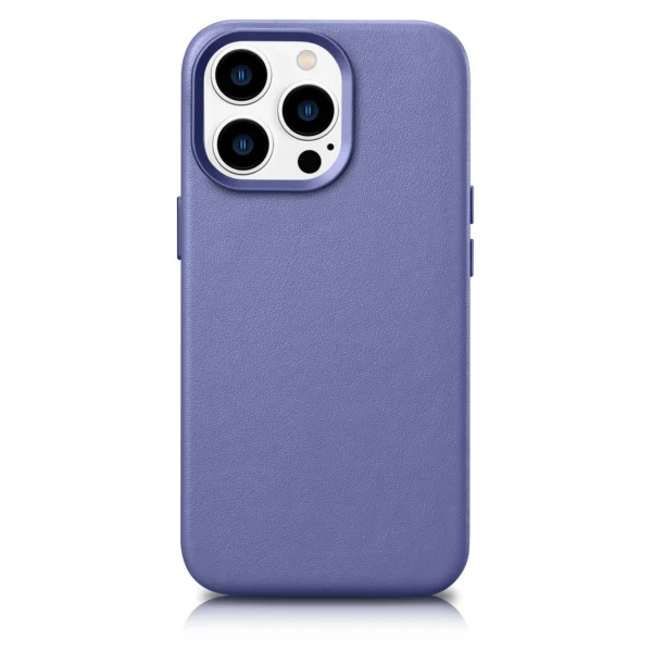 iCarer Case Leather Cover Genuine Leather Case for iPhone 14 Pro Max Light Purple (WMI14220708-LP) (MagSafe Compatible)eng