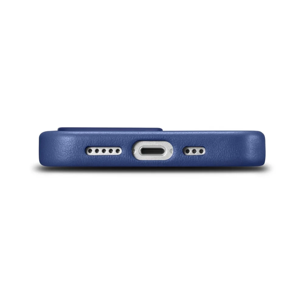 iCarer Case Leather Cover Genuine Leather Case for iPhone 14 Pro Max blue (WMI14220708-BU) (MagSafe compatible)eng