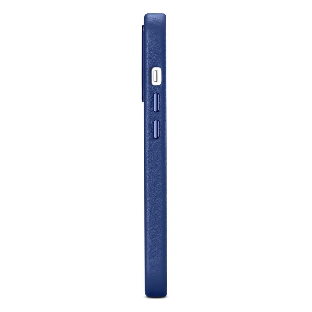 iCarer Case Leather Cover Genuine Leather Case for iPhone 14 Pro Max blue (WMI14220708-BU) (MagSafe compatible)eng