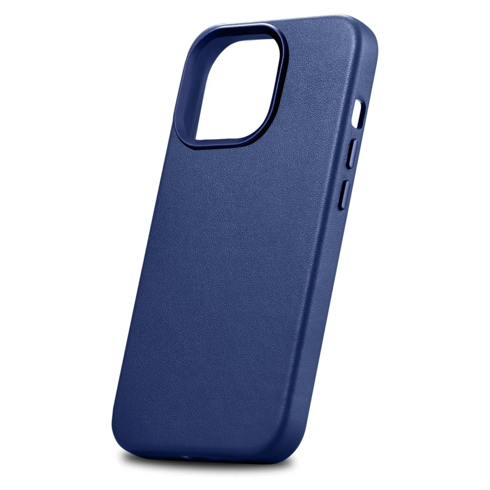 iCarer Case Leather Cover Genuine Leather Case for iPhone 14 Pro Max blue (WMI14220708-BU) (MagSafe compatible)eng
